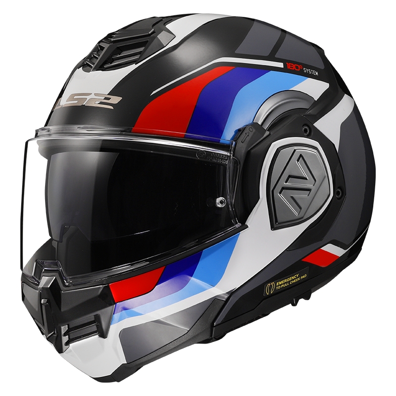Překlápěcí přilba na motorku LS2 FF906 Advant Sport černo-modro-červená