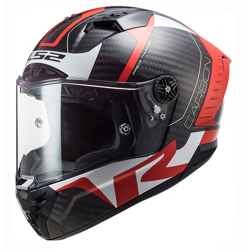 Integrální přilba na motorku LS2 FF805 Thunder C Racing1 černo-bílo-červená