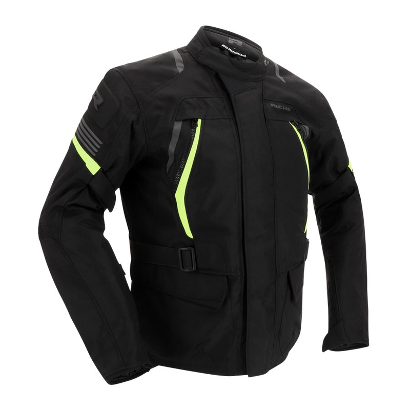 Bunda na motorku RICHA Phantom 3 černo-fluo žlutá výprodej