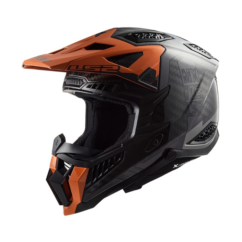 Motokrosová přilba LS2 MX703 C X-Force Victory černo-titanovo-oranžová