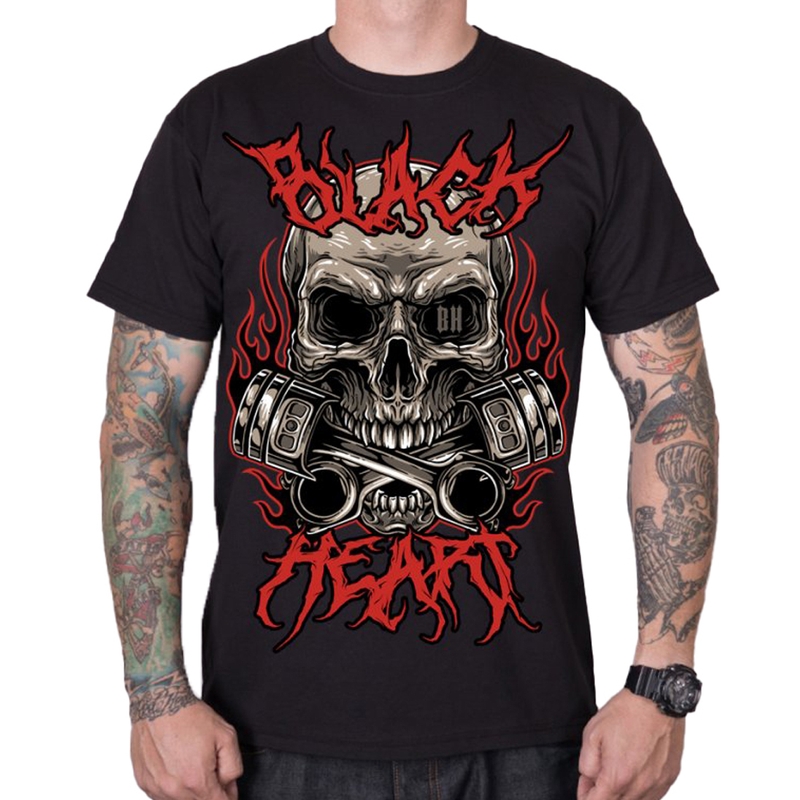 Pánské triko Black Heart Metal Head