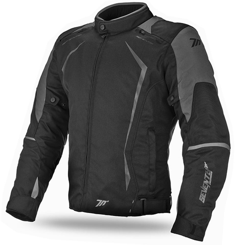 Bunda na motorku SEVENTY DEGREES SD-JR47 černo-šedá