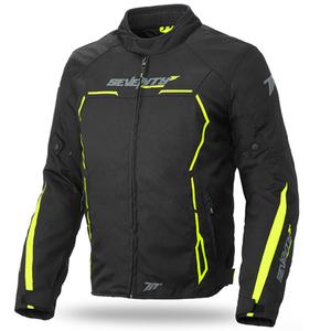 Bunda na motorku SEVENTY DEGREES SD-JR65 černo-fluo žlutá