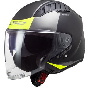 Otevřená přilba na motorku LS2 OF600 Copter II Urbane 06 černo-fluo žlutá