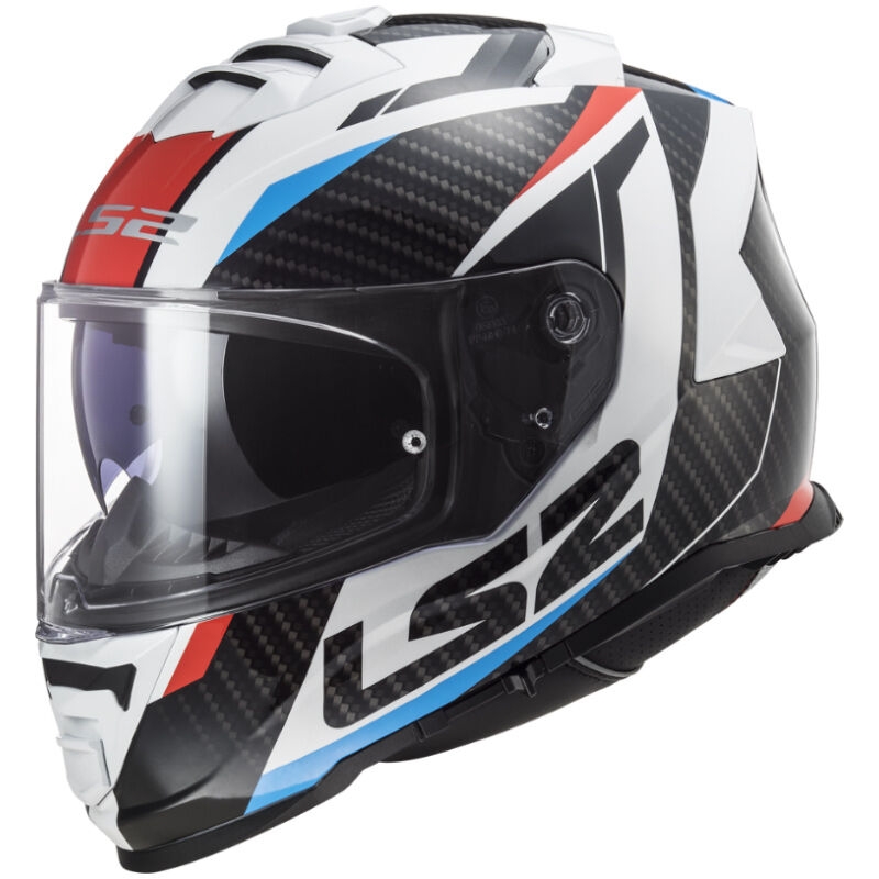 Integrální přilba na motorku LS2 FF800 Storm II Racer bílo-černo-červeno-modrá