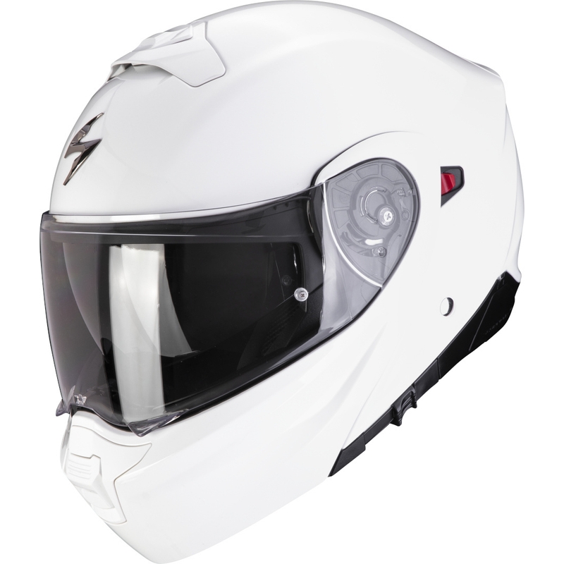 Výklopná přilba na motorku Scorpion EXO-930 EVO Solid bílá