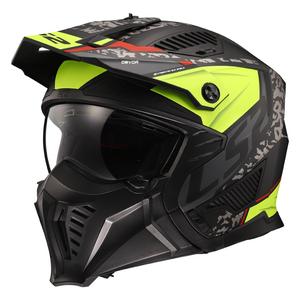 Přilba na motorku LS2 OF606 Drifter Devor černo-fluo žlutá