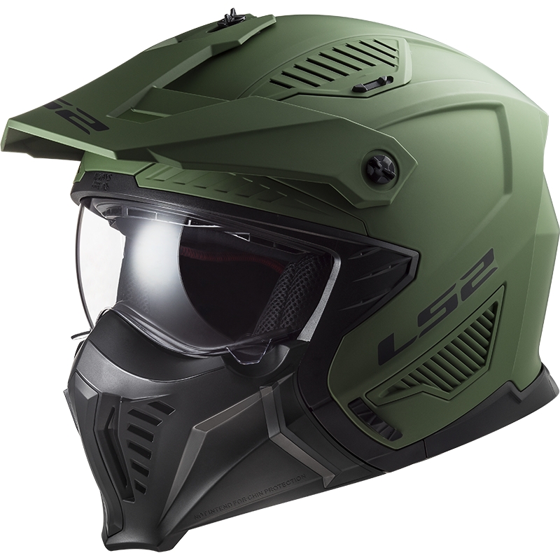 Přilba na motorku LS2 OF606 Drifter Solid zelená matná