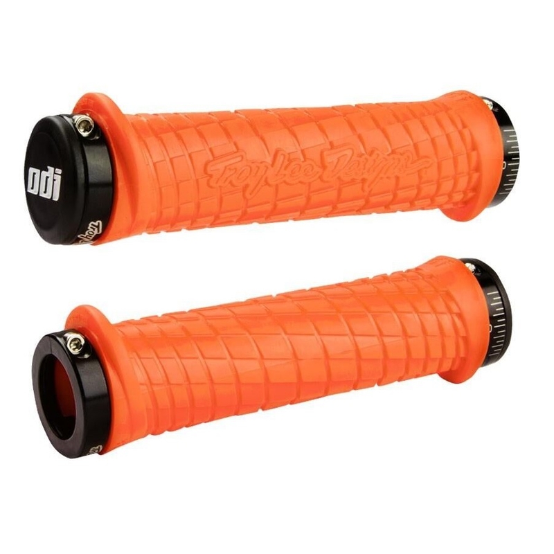 Gripy ODI TROY LEE DESIGNS SIGNATURE ATV LOCK-ON oranžovo-černé