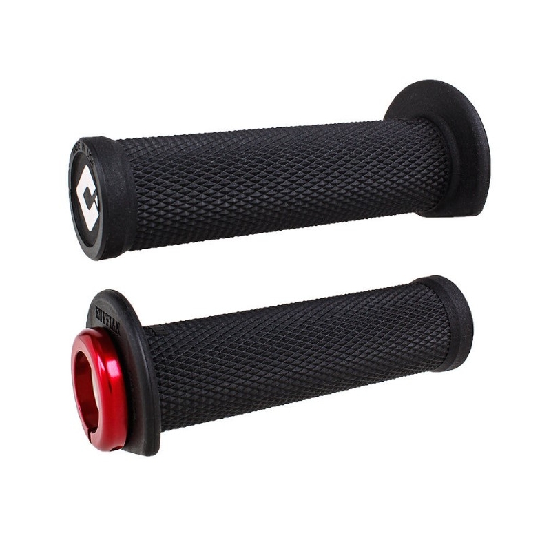 Gripy OODI RUFFIAN ATV LOCK-ON V2.1 125mm černo-červené