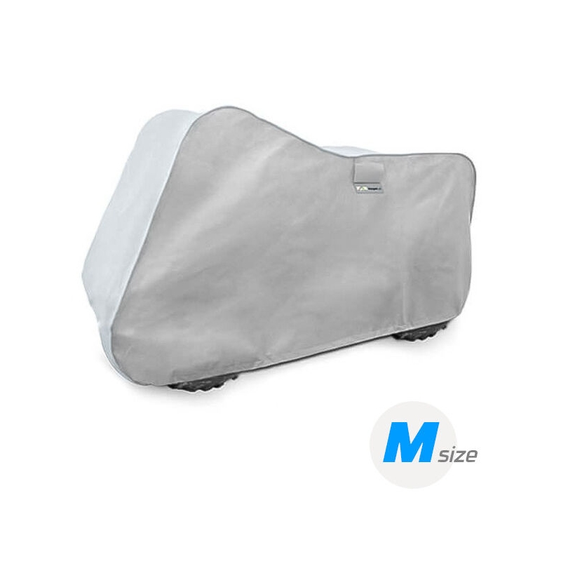 Plachta na středně dlouhé dvoumístné čtyřkolky ATV stříbrná M