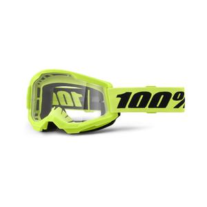 Motokrosové brýle 100% STRATA 2 New fluo žluté (čiré plexi)