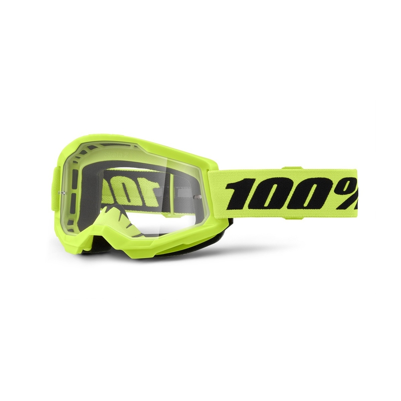 Motokrosové brýle 100% STRATA 2 New fluo žluté (čiré plexi)