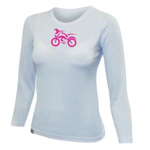 Dámské triko nanosilver® MOTOLADY bílé - dlouhý rukáv
