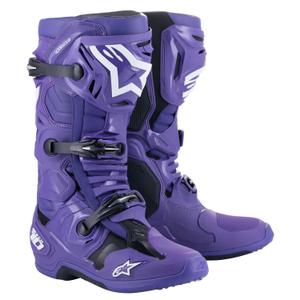 Boty na motorku Alpinestars Tech 10 fialovo-černo-bílé