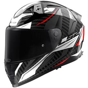 Integrální přilba na motorku LS2 FF811 Vector II Carbon Savage bílo-červeno-šedá