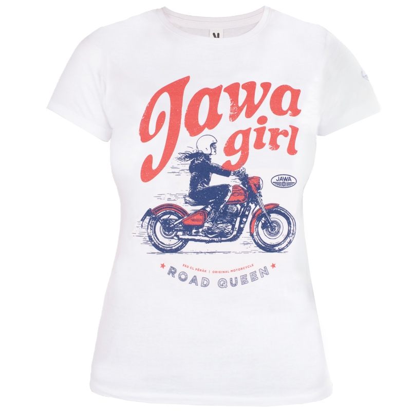 Dámské tričko Jawa Girl bílé