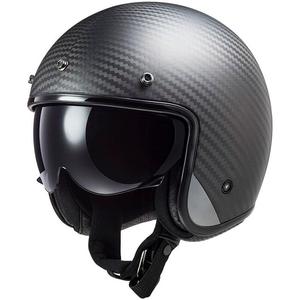 Otevřená helma na motorku LS2 OF601 Bob II Carbon Solid černá matná