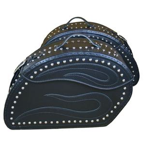 Kožené brašny na motorku RSA S152 černé s nýty 18 l