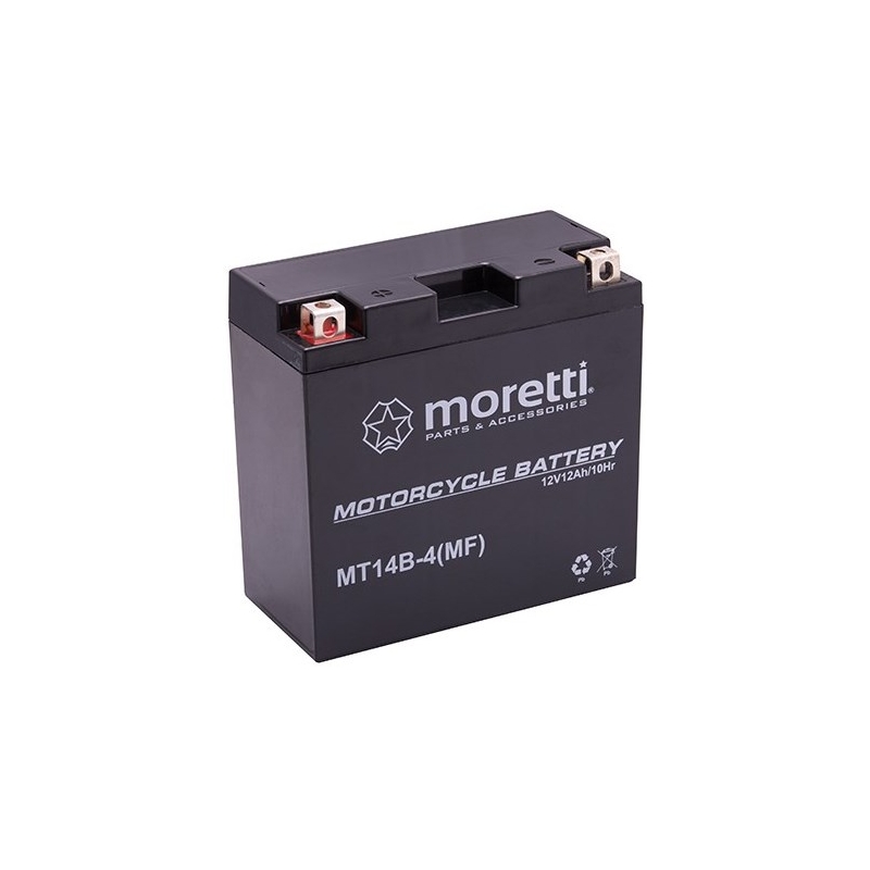 Bezúdržbová gelová baterie  Moretti MT14B-4, 12V 12Ah