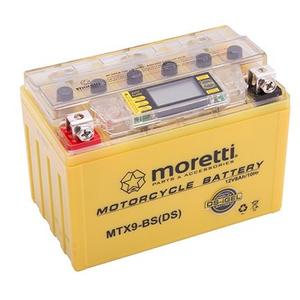 Bezúdržbová gelová baterie  Moretti  MTX9-BS, 12V 8Ah s měřičem napětí