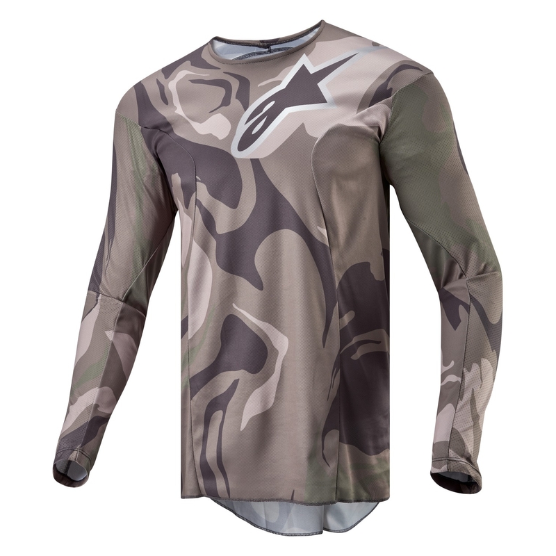 Motokrosový dres Alpinestars Racer Tactical zelená camo-hnědý