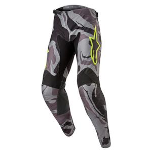 Motokrosové kalhoty Alpinestars Racer Tactical šedá camo-fluo žluto-černé