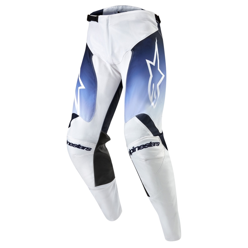Motokrosové kalhoty Alpinestars Racer Hoen bílo-modré