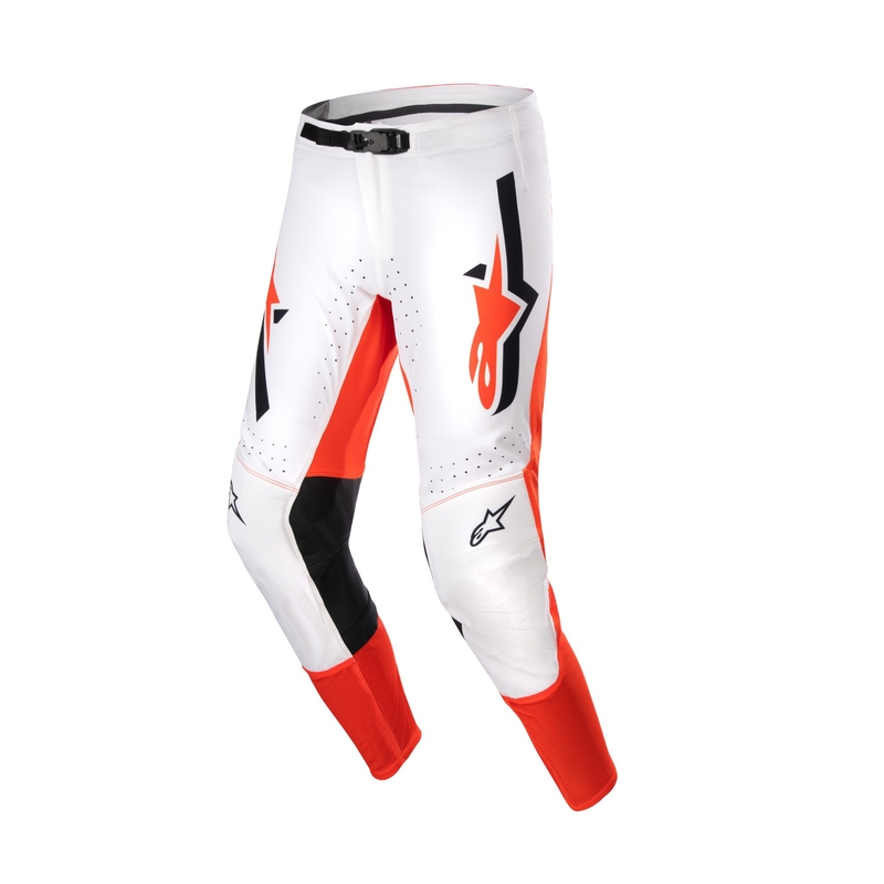 Motokrosové kalhoty Alpinestars Supertech Ward bílo-oranžové