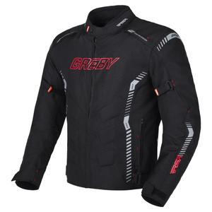 Bunda na motorku RSA Greby 2 černo-šedo-červená