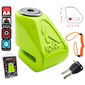 Zámek na kotoučovou brzdu KOVIX KN1 fluo žlutý