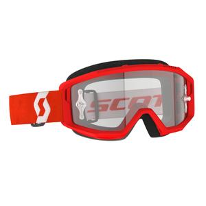 Motokrosové brýle SCOTT PRIMAL CLEAR červeno-bílé