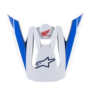 Kšilt pro helmy Alpinestars S-M5 Honda kolekce bílo-modro-červený