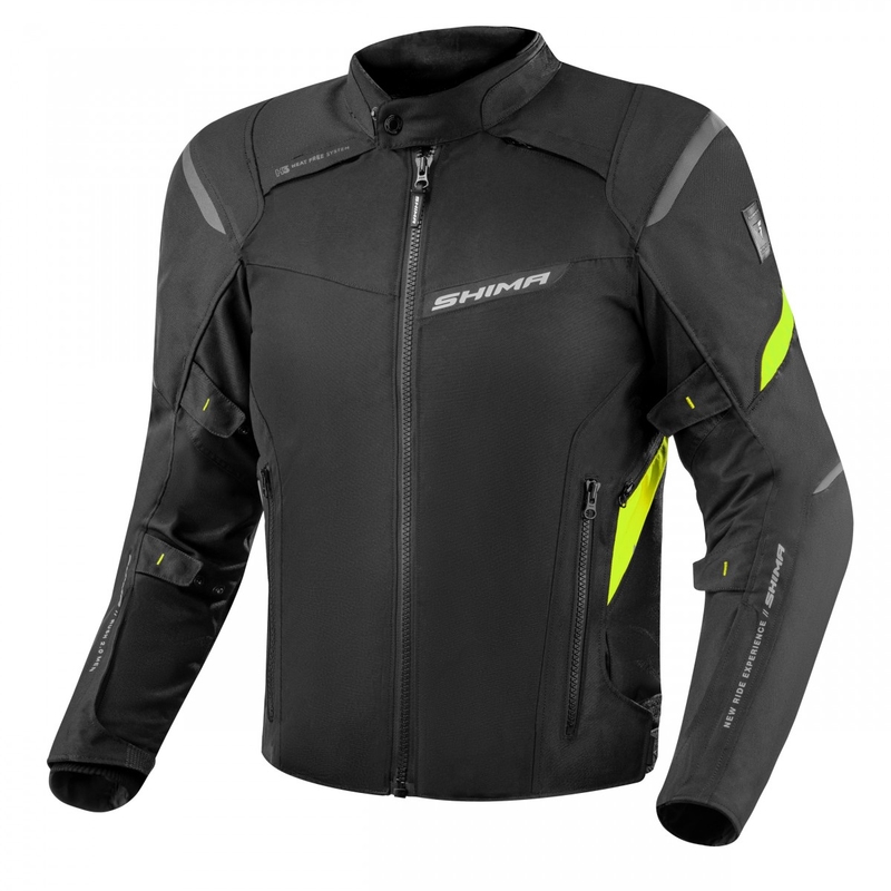 Bunda na motorku Shima Rush 2.0 černo-fluo žlutá