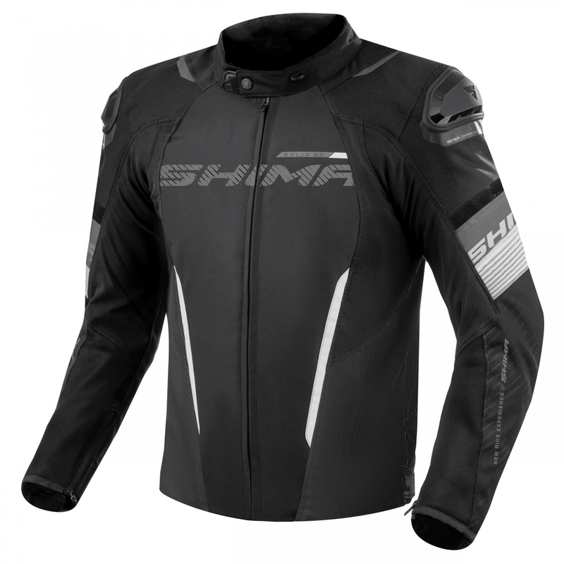 Bunda na motorku Shima Solid 2.0 černo-bílá