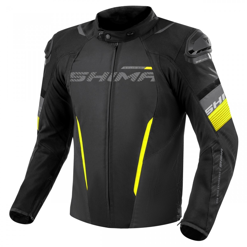 Bunda na motorku Shima Solid 2.0 černo-fluo žlutá