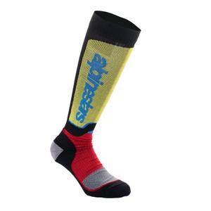 Ponožky Alpinestars MX Plus černo-červeno fluo-žluto fluo-modré