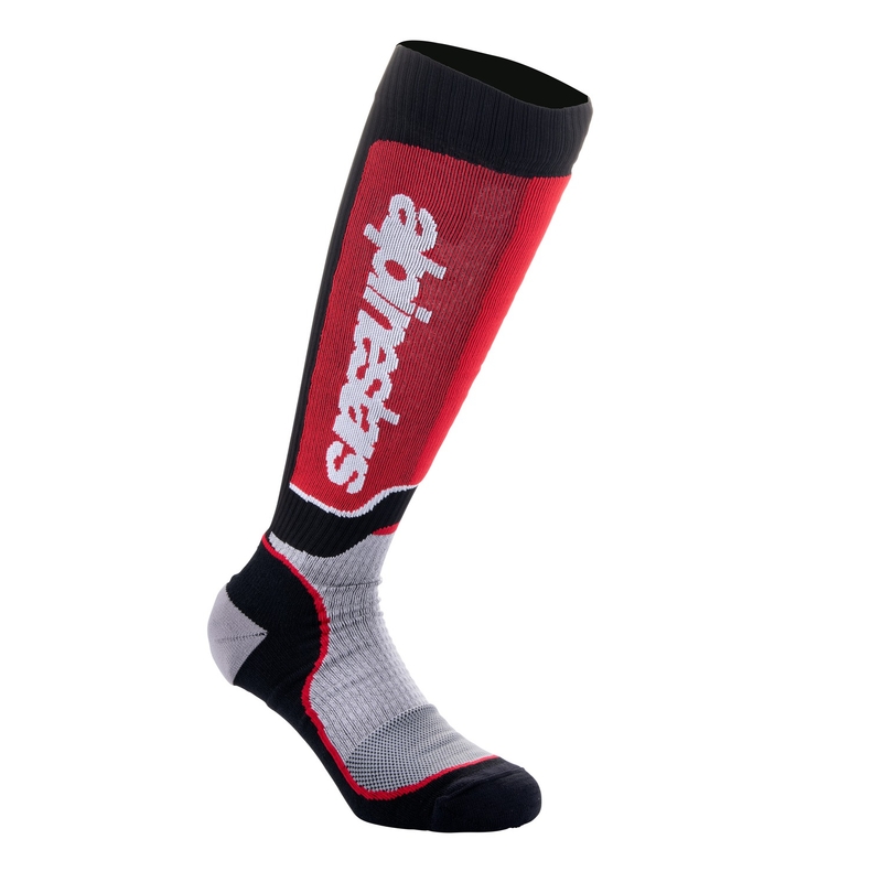 Ponožky Alpinestars MX Plus černo-červeno-šedé