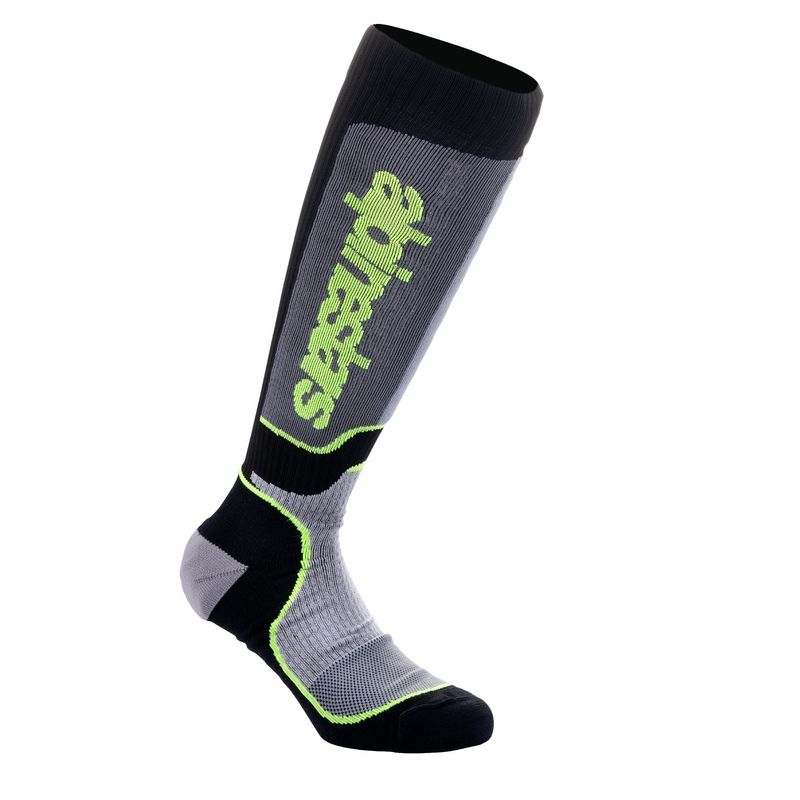 Ponožky Alpinestars MX Plus černo-šedo-fluo žluté