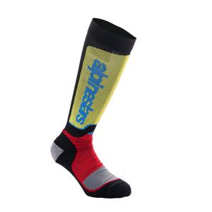 Dětské ponožky Alpinestars MX Plus černo-červeno fluo-žluto fluo-modré
