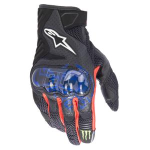 Rukavice na motorku Alpinestars SMX-1 Air 2 Monster FQ20 černo-červeno-modro-bílo-zelená
