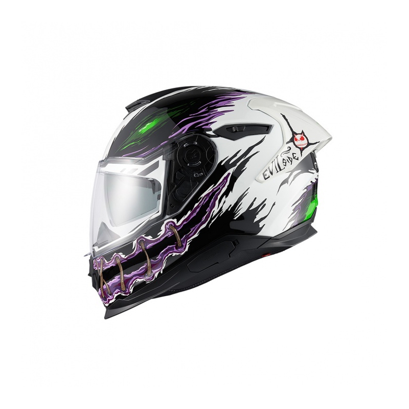 Integrální helma na motorku Nexx Y.100R Night Rider bílá výprodej
