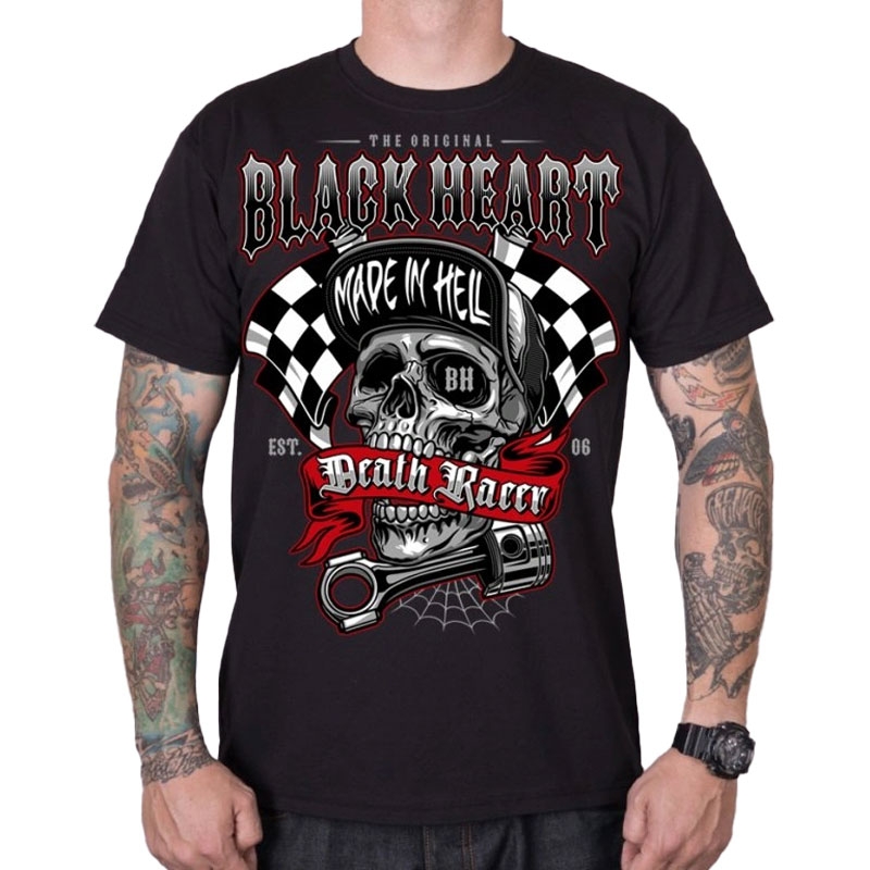 Tričko Black Heart Death Racer černé