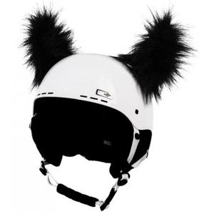 Uši na helmu Rohy černé chlupaté