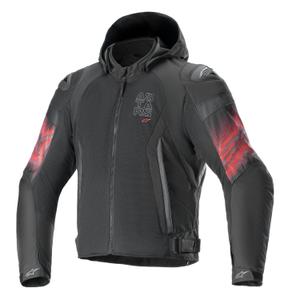 Bunda na motorku Alpinestars Zaca Air Venom Waterproof černo/fluo červená