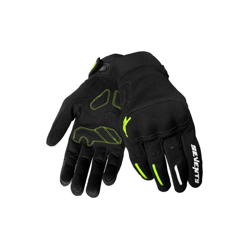 Rukavice na motorku Seventy Degrees SD-C40 Asphalt černo-fluo žluté