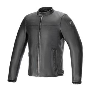Kožená bunda na motorku Alpinestars Blacktrack černo-černá