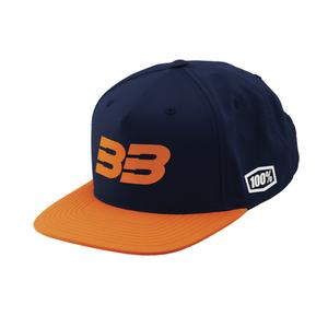 Kšiltovka 100% BB33 Snapback modro-oranžová