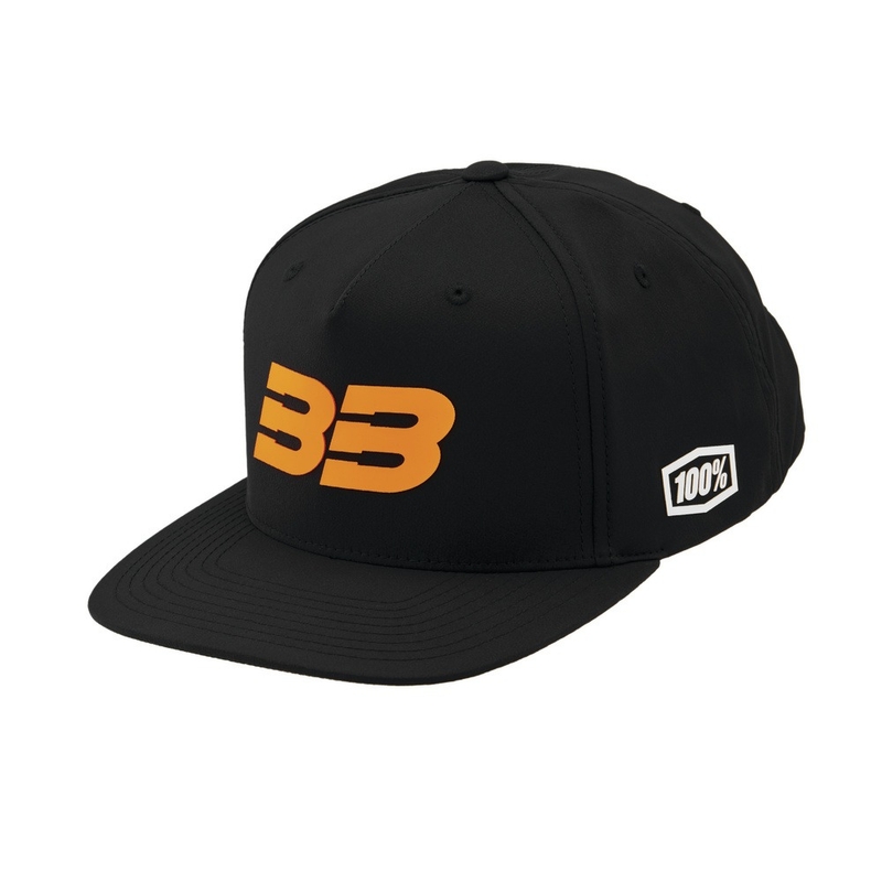 Kšiltovka 100% BB33 Snapback černo-oranžová