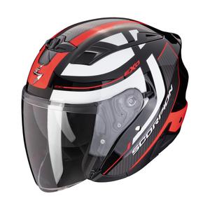 Otevřená helma na motorku SCORPION EXO-230 PUL černo-červená výprodej
